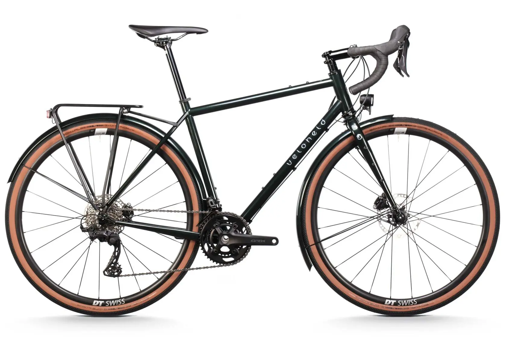 veloheld.iconX gravel bike with touring equipment