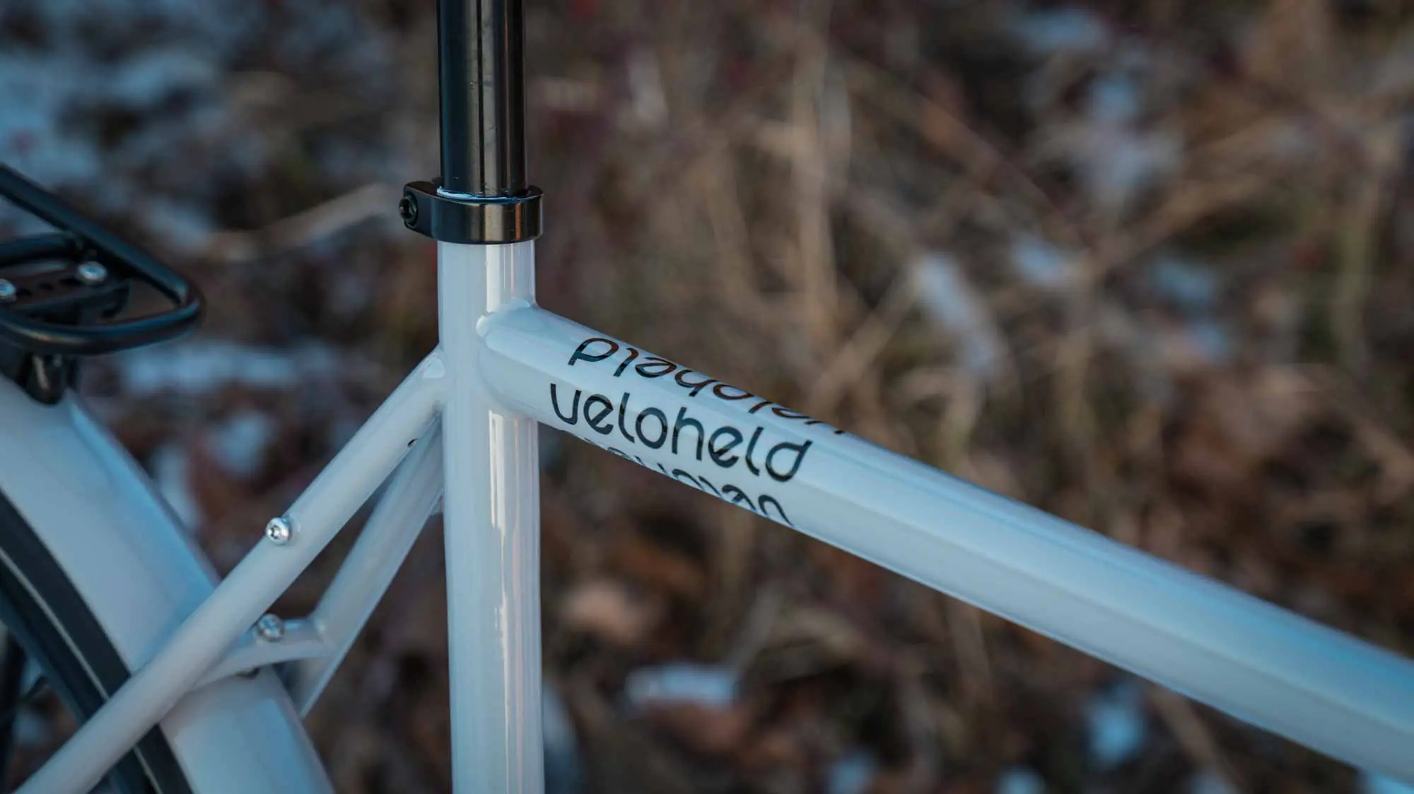 veloheldlog on a signal gray veloheld.lane