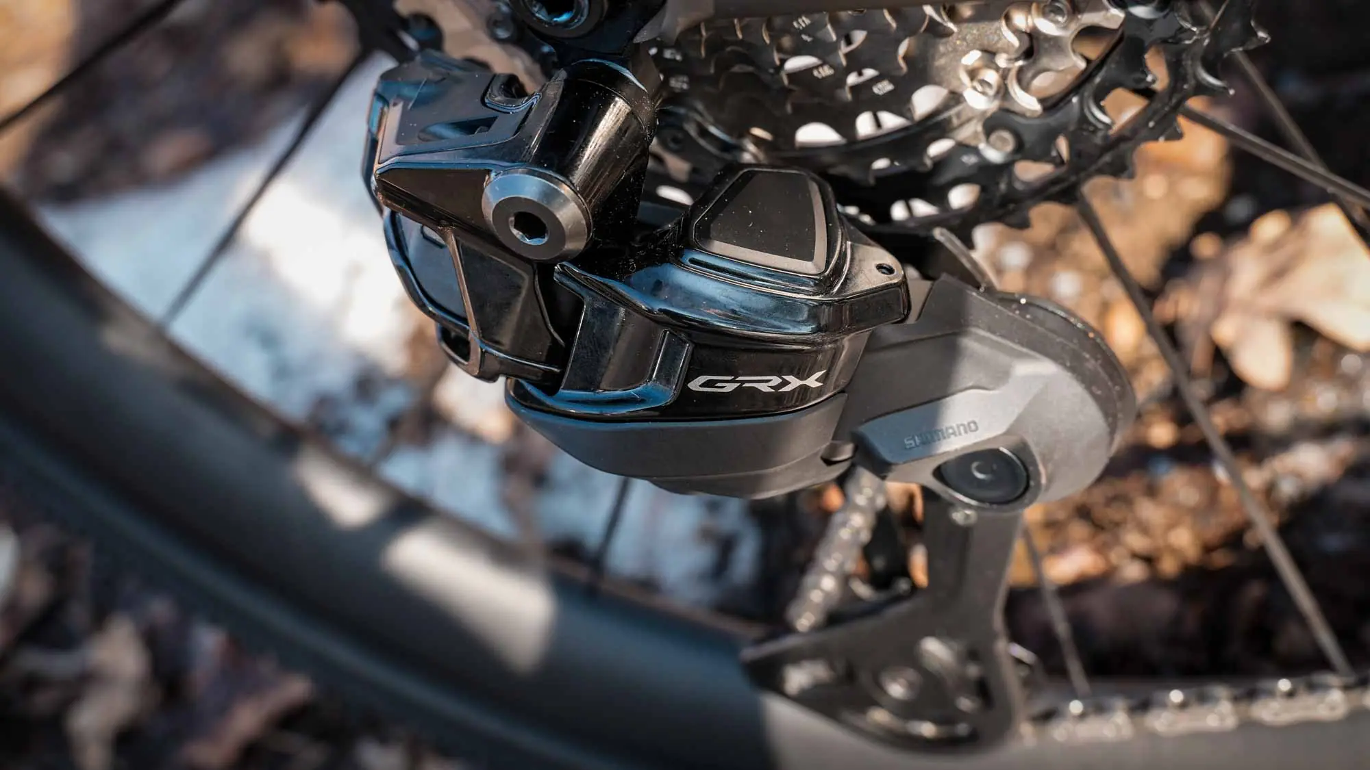 Shimano GRX Schaltwerk am veloheld.iconX Titan Gravelbike im Detail