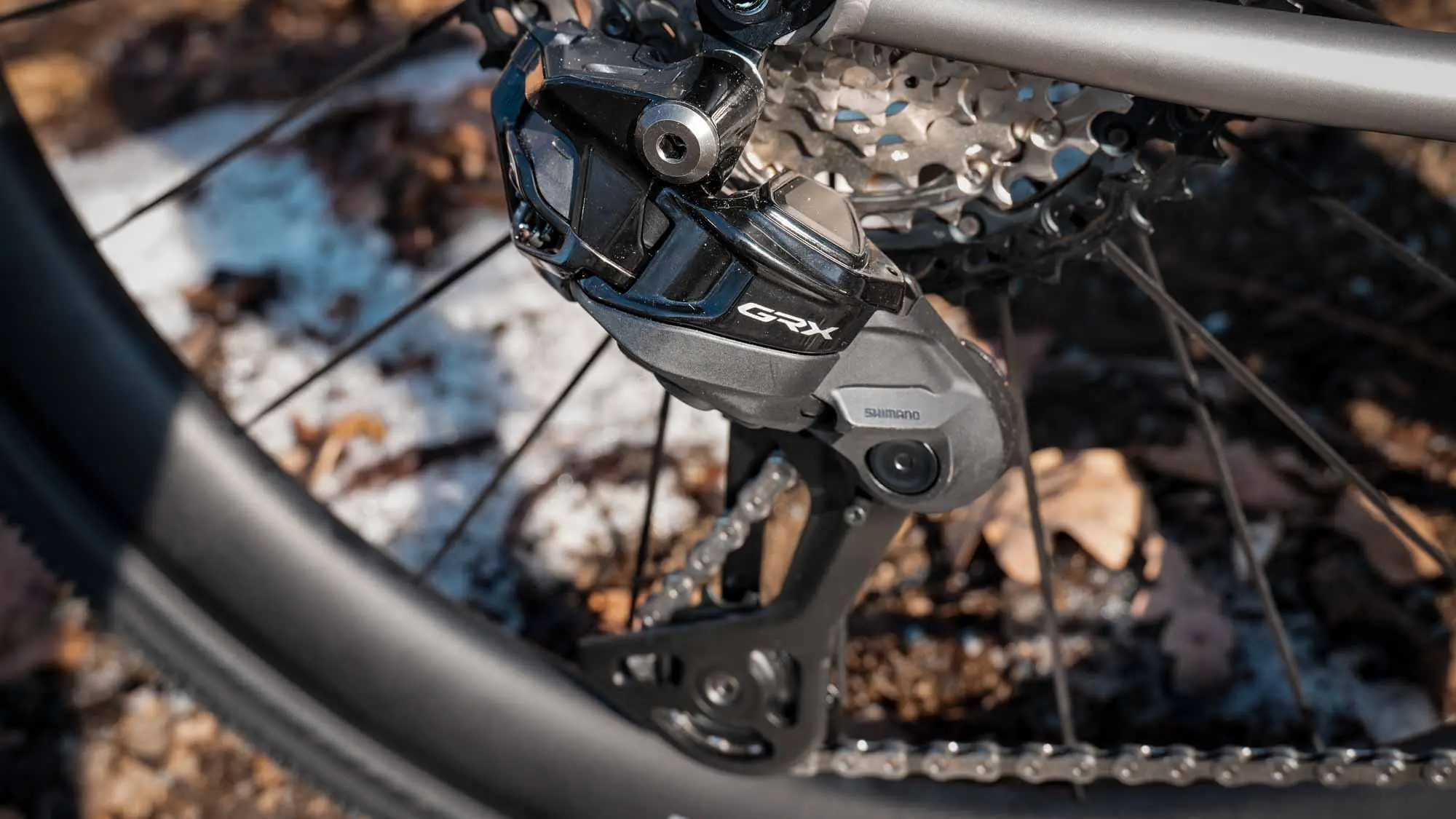 Shimano GRX Schaltwerk am veloheld.iconX Titan Gravelbike im Detail